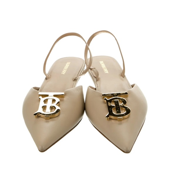 Burberry Beige Slingback Women's Shoes - Picture 1 of 3